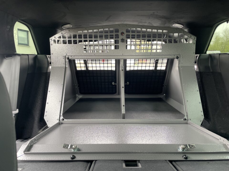 TransK9 Rear Escape Door - Standard fitment on all TransK9 Cages